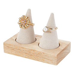 Папайя Оранжевый 2 держатель-органайзер из деревянного конуса, с бантиком, papayawhip, 8.8x4.9x6.3 см