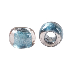 (288) Inside Color Crystal/Metallic Blue Lined TOHO Round Seed Beads, Japanese Seed Beads, (288) Inside Color Crystal/Metallic Blue Lined, 11/0, 2.2mm, Hole: 0.8mm, about 5555pcs/50g