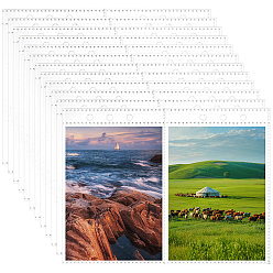 Прозрачный 10шт. полипропиленовый пластик 6-отверстия для сменных листов в блокноте, бумага для переплета счетов вручную, прозрачные, 200x152x0.3 мм, отверстие : 6 мм