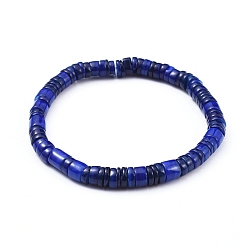 Синий Браслеты с бусинами из натуральной ракушки, окрашенные, самородки, синие, внутренний диаметр: 2-1/8 дюйм (5.3 см)