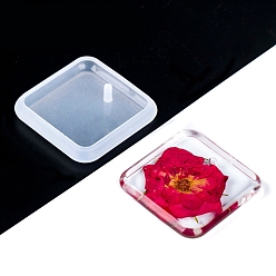 Квадрат DIY силиконовые формы кулон, формы для литья смолы, квадратный, 41x41x7 мм