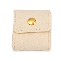 Белый Навахо Рулоны из микрофибры для ювелирных изделий: колец, сережек, ожерелий, прямоугольные, навахо белый, 5.05x4.5x1.75 см