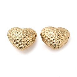 Настоящее золото 18K Латунные бусины, без кадмия, без никеля и без свинца, , сердце, реальный 18 k позолоченный, 10x11x7 мм, отверстие : 1.6 мм