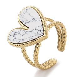 Говлит Ионное покрытие (ip) 304 кольцо из нержавеющей стали, регулируемые кольца из синтезированного говлита, сердце, 18x17.5 мм, внутренний диаметр: регулируемый