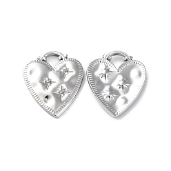 Stainless Steel Color Non-Tarnish 304 Stainless Steel Pendant Rhinestone Settings, Heart, Stainless Steel Color, Fit for 1.2mm Rhinestone, 20.5x17x2.5mm, Hole: 4x3.5mm