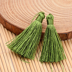 Lime Green Nylon Thread Tassel Big Pendant Decorations, Lime Green, 43x6mm