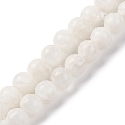 Белый Handmade millefiori lampwork beads strands, круглые, белые, 6 мм, отверстие : 0.7 мм, около 64 шт / нитка, 14.69'' (37.3 см)