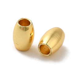 Золотой Латунные бусины, долговечный, без кадмия и без свинца, овальные, золотые, 3.5x2.5 мм, отверстие : 1.4 мм