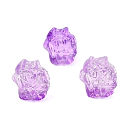 Средний Фиолетовый Стеклянные бусины, лиса, средне фиолетовый, 20x19x15 мм, отверстие : 1.2 мм