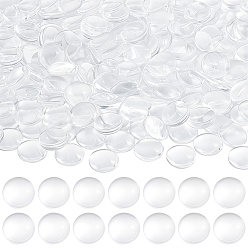 Clear 200Pcs Transparent Glass Cabochons, Clear Dome Cabochon for Cameo Photo Pendant Jewelry Making, Clear, 11.5~12x4mm