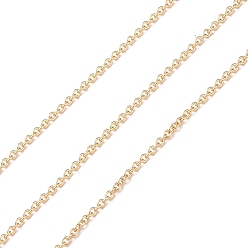 Real 14K Gold Filled Yellow Gold Filled Cable Chains, Soldered, Real 14K Gold Filled, Link: 1.6x1.3x0.3mm