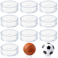 Прозрачный Пластиковые подставки для демонстрации спортивных мячей, плоско-круглые, прозрачные, 4.55x1.55 см, 12 шт