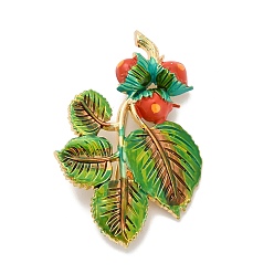 Лист Броши, булавки из сплава эмали, для рюкзака с одеждой, золотые, лист, 59.5x38.5 мм