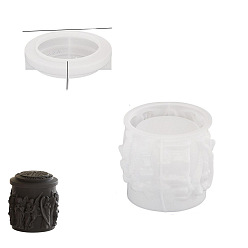 Белый Силиконовые формы для колонн, формы для подсвечников, формы для литья гипсовой смолы, колонка, белые, 78x91 мм