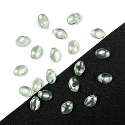 Hellgrün Tschechische Glasperlen, Tulpe Blütenblatt / Lilie Blütenblatt, hellgrün, 8.5x6x4 mm, Loch: 1 mm, ca. 380 Stk. / Beutel, 95~100 g / Beutel