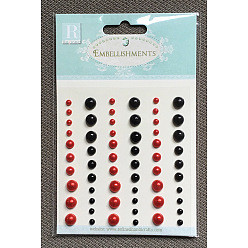 Черный Абс имитация жемчужных кабошонов, для альбома для вырезок diy, справочная бумага, украшение дневника, круглые, чёрные, 150x95 мм