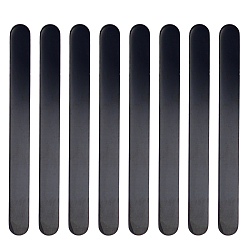 Electrophoresis Black 8 шт. 304 плоские кольцевые заготовки из нержавеющей стали, нахождение заготовок для штамповки перстней, электрофорез черный, 52x5x1.5 мм