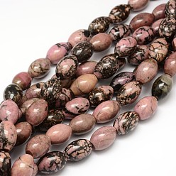 Rhodonite Natural Rhodonite Oval Beads Strands, 19x13mm, Hole: 1mm, about 22pcs/strand, 15.3 inch