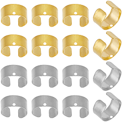 Платиновый & Золотой 200шт. 2 цвета, бусины из цинкового сплава для дредов, украшение для волос, манжеты для волос, кольцо, платиной и золотом, 10x5 мм, отверстие : 1 мм, внутренний диаметр: 9.5 мм, 100 шт / цвет