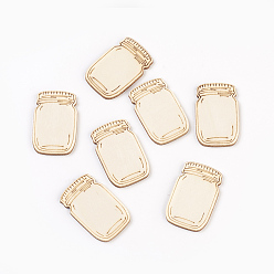 BurlyWood Wood Cabochons, Laser Cut Wood Shapes, Bottle, BurlyWood, 41.5~42x27x2.5mm