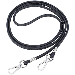 Платина 1Ремни для сумок из черной искусственной кожи, Сплав с застежками, платина, 1250~1340 мм