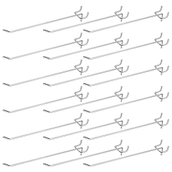 Платина 200шт. железные крючки для перфорированной доски, крючок для шлепанцев, платина, 202x28.5x35.5 мм
