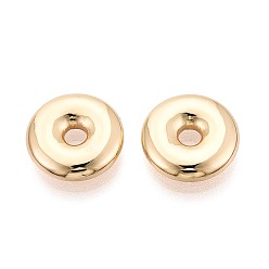 Настоящее золото 18K 304 из нержавеющей стали бусы, диск, реальный 18 k позолоченный, 13x3 мм, отверстие : 2.6 мм