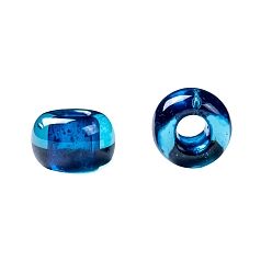 (1074) Deep Blue Lined Aqua TOHO Round Seed Beads, Japanese Seed Beads, (1074) Deep Blue Lined Aqua, 11/0, 2.2mm, Hole: 0.8mm, about 5555pcs/50g