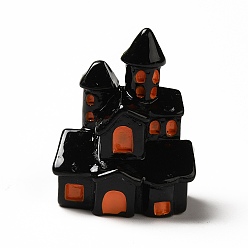 Замок Кабошоны из непрозрачной смолы на тему Хэллоуина, для изготовления ювелирных изделий, замок, 31x19x23 мм