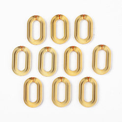Goldenrod Transparent Acrylic Linking Rings, Quick Link Connectors, for Cable Chains Making, Unwelded, Oval, Goldenrod, 27x16.5x4.5mm, Inner Diameter: 18x7.5mm