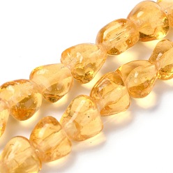 Золотистый Бусы лэмпворк ручной работы, самородки, золотые, 10x9.5x7.5 мм, отверстие : 1.2 мм, около 40 шт / нитка, 15.16 дюйм (38.5 см)