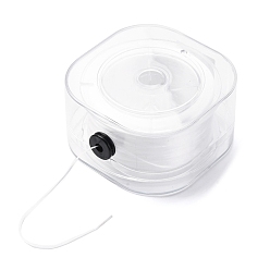 Белый Хрустальная эластичная эластичная нить, для браслетов изготовление ювелирных изделий из драгоценных камней ремесло из бисера, белые, 0.8 мм, около 87.49 ярдов (80 м) / рулон