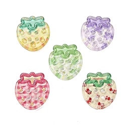 Звезда Пуговицы из смолы, 4-луночное, разноцветные, звезда, 24~25x21.5~25x3 мм, отверстие : 2 мм