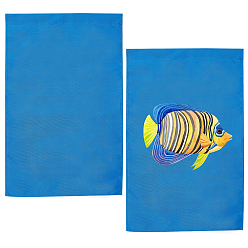 Озёрно--синий Флаг сада полиэстера, для дома, сада, двора, офиса, украшения, Плут синий, 45.1x30.2x0.03 см