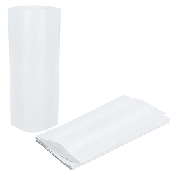 White PET Heat Shrinkable Bag, Vacuum Cup Membrane, Shrink Film, Doubleport Bag, Rectangle, White, 257x127x0.2mm
