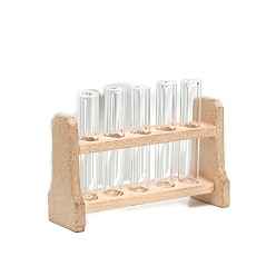 Белый Навахо Мини-держатель для пробирок с пробиркой, миниатюрные украшения из дерева, аксессуары для домашнего кукольного домика с микро-ландшафтом, притворяясь опорными украшениями, навахо белый, 37x11x27 мм