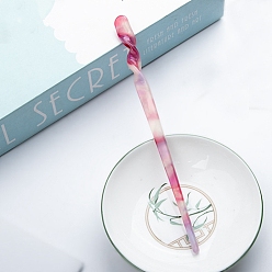 Светло-желтый Палочки для волос из ацетата целлюлозы (смола), для женщин девушек, светло-желтый, 172x9 мм