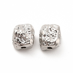 Платина Сплавочные бусины, долговечный, без кадмия и без свинца, неправильная форма, платина, 6.5x6x5 мм, отверстие : 1 мм