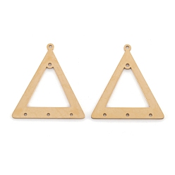 Золотой Ионное покрытие (ip) 304 компоненты люстры из нержавеющей стали ссылки, полирование, треугольные, золотые, 31.5x29x1 мм, отверстия : 1.4 mm и 1.2 мм