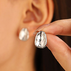 Teardrop Серьги сплава, платина, слеза, 50 мм