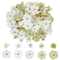 (52) Непрозрачная лаванда 100шт 10 стиль шелковая ткань цветок, искусственные цветочные головки, для поделок декоративный венок вечерние день рождения украшение дома, разноцветные, 22~52x20~32x13~24 мм, отверстие : 2 мм, 10 шт / стиль