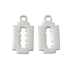 Нержавеющая Сталь Цвет 304 прелести нержавеющей стали, чары для лезвий, цвет нержавеющей стали, 13x7x1 мм, отверстие : 1.5 мм