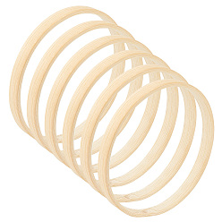Бежевый Бамбуковые кольца, для вышивки внутренние пяльцы, изготовление колокольчиков, бежевые, 10x1 см, Внутренний диаметр: 9.4 cm