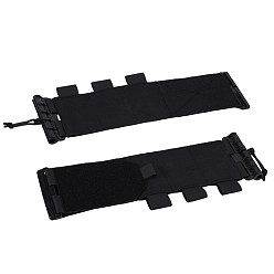 Black Nylon Tactical MOLLE Magazine Pouch with Quick-Release Buckle, Black, 1000x137x18mm