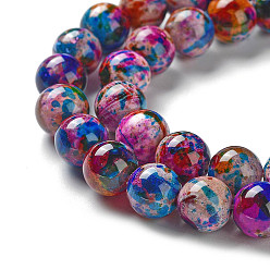 Colorful Natural Agate Beads Strands, Dyed & Heated, Round, Colorful, 10mm, Hole: 1.2mm, about 38pcs/strand, 14.96''(38cm)