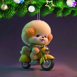 Разноцветный Акриловые подвески для мотоциклов с изображением собак, висячие украшения, красочный, Кулон : 80 мм