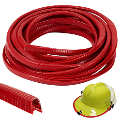 Красный ПВХ противоударный уплотнитель для автомобильной двери, красные, 10x5.5 мм, 6 м / рулон