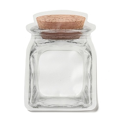 Светло-серый Пластиковые подарочные пакеты с застежкой-молнией в форме бутылки, закрывающиеся сумки, светло-серый, 15.9x11x0.02 см, односторонняя толщина: 2.5 мил(0.065мм)