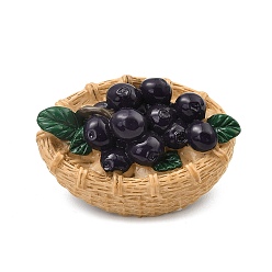 Blueberry Кабошоны с имитацией фруктов из непрозрачной смолы, для изготовления ювелирных изделий, черника, 41.5x59x14.5 мм