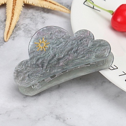 Темно-Серый Акриловые коготь заколки, аксессуары для волос для женщин и девочек, облако, темно-серый, 73x37 мм